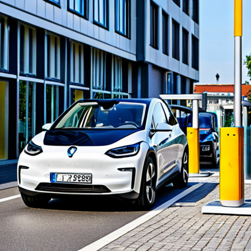 Modern Electric Vehicle Charging Station in Germany**
"A modern electric vehicle charging station in a bustling German city, several fully clothed people are charging their electric cars, safe for work, appropriate content, fully clothed, professional setting, well-lit, photo-realistic, daytime, clean environment, demonstrating the accessibility of EV infrastructure in urban Germany, modern architecture in background, perfect anatomy, correct proportions, natural pose, professional photography, high quality."
**