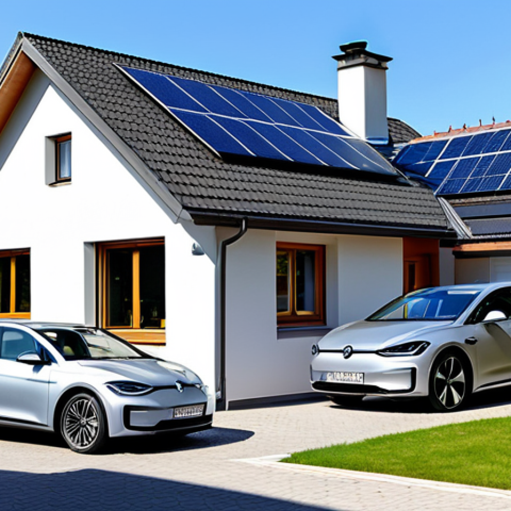 전기차 구입 시 고려사항 비교  필요한 정보 - Charging at Home**

A modern detached house in a German suburb, with a silver electric car parked in...